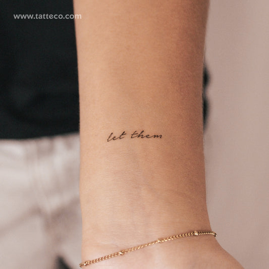 Tatuaje semipermanente "Let Them" (juego de 2)