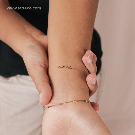Tatuaje semipermanente "Let Them" (juego de 2)