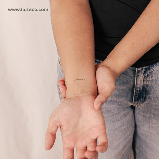 Tatuaje temporal pequeño Always de 2 semanas - Juego de 2