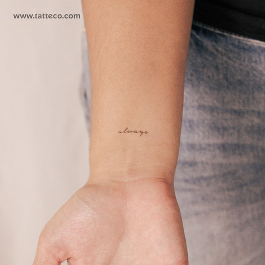 Tatuaje temporal pequeño Always de 2 semanas - Juego de 2