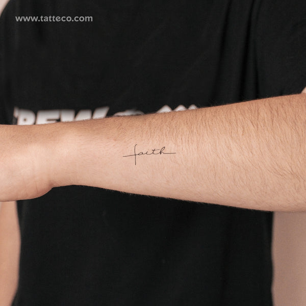 Small Faith Cross Two Week Tattoo - Set of 2