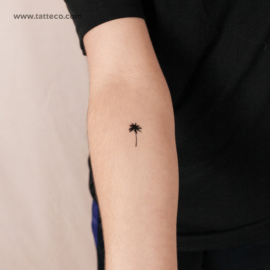 Tatuaje semipermanente de palmera pequeña (juego de 2)