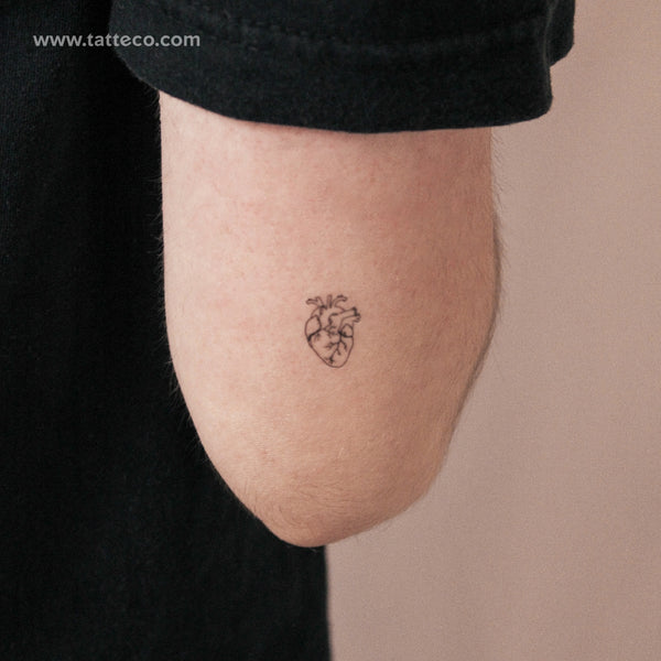Small Anatomical Heart 2-Week Temporary Tattoo - Set of 2