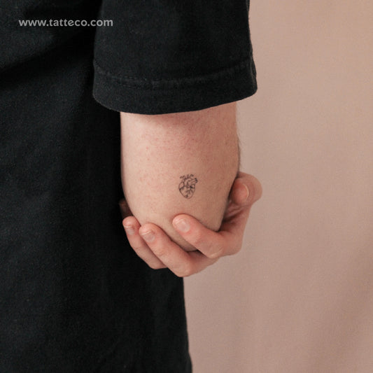 Small Anatomical Heart 2-Week Temporary Tattoo - Set of 2