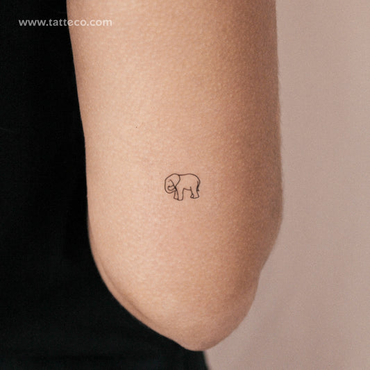Tatuaje semipermanente de elefante - Juego de 2
