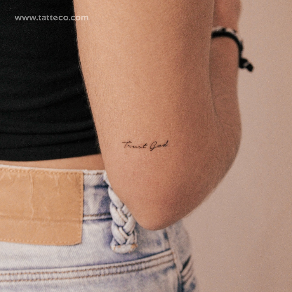 Trust God Semi-Permanent Tattoo - Set of 2