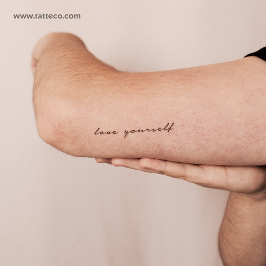Tatuaje de dos semanas "Ámate a ti mismo" - Juego de 2