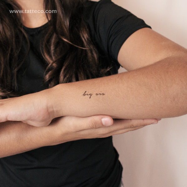 Matching Big Sis Lil Sis Semi-Permanent Tattoos - Set of 2+2