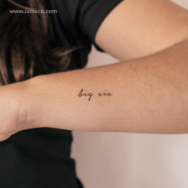 Matching Big Sis Lil Sis Semi-Permanent Tattoos - Set of 2+2