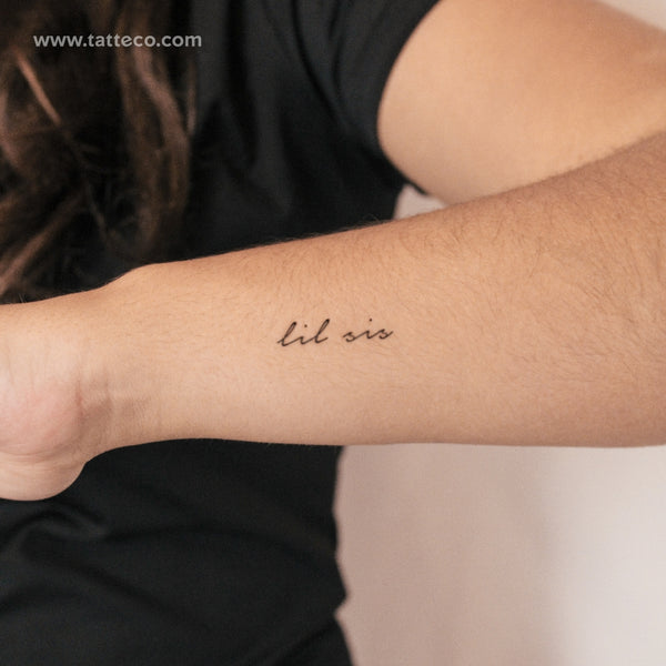 Matching Big Sis Lil Sis Semi-Permanent Tattoos - Set of 2+2