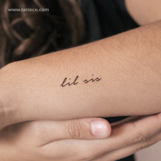 Tatuajes semipermanentes a juego para hermana mayor y hermana menor (juego de 2 + 2)