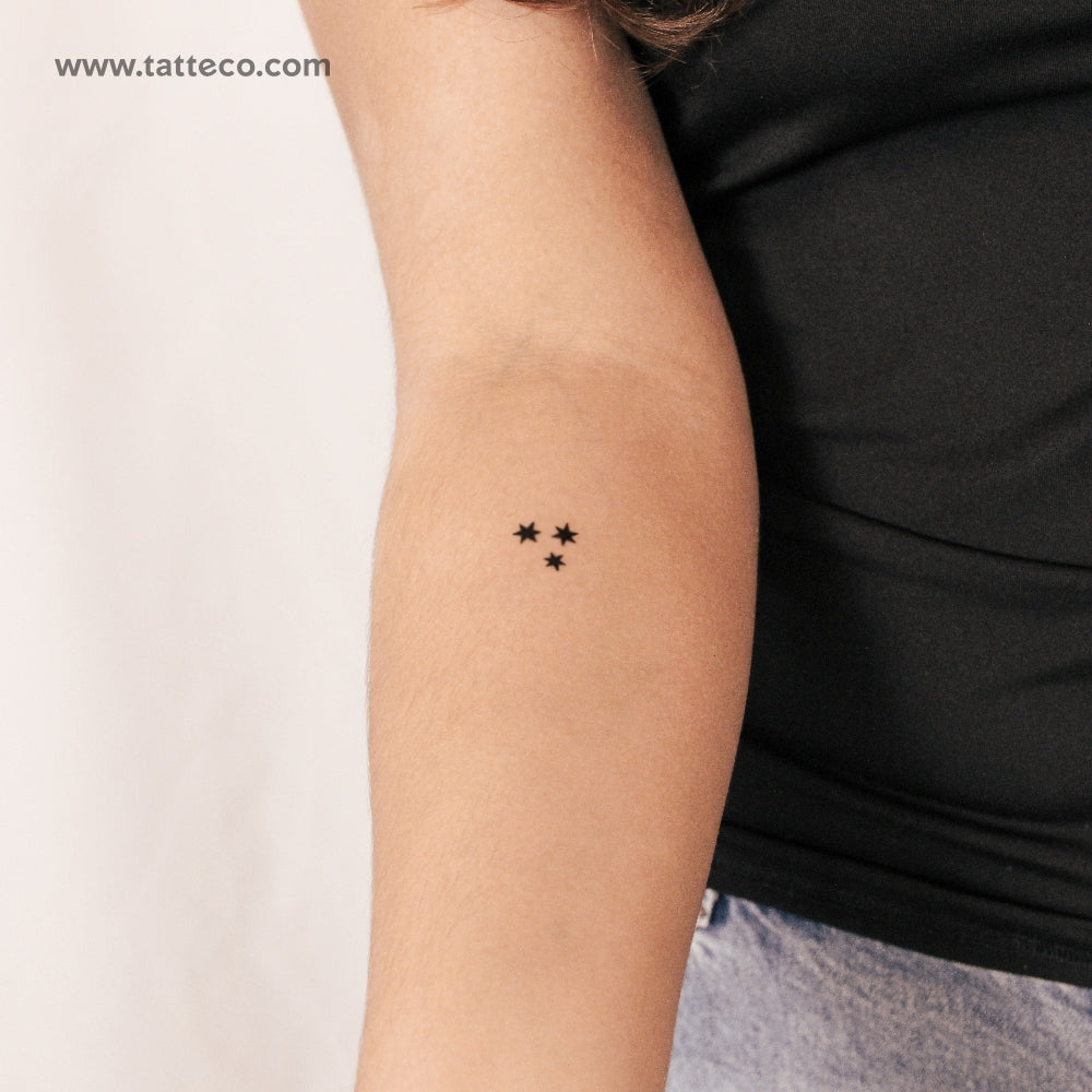 Three Stars Semi-Permanent Tattoo - Set of 2