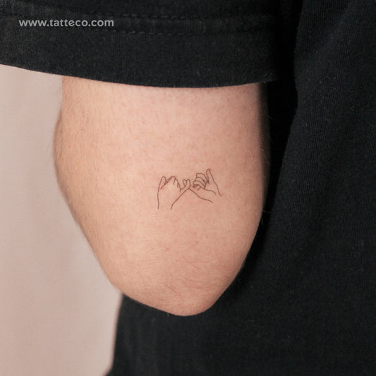 Tatuaje semipermanente pequeño de Pinky Promise (juego de 2)