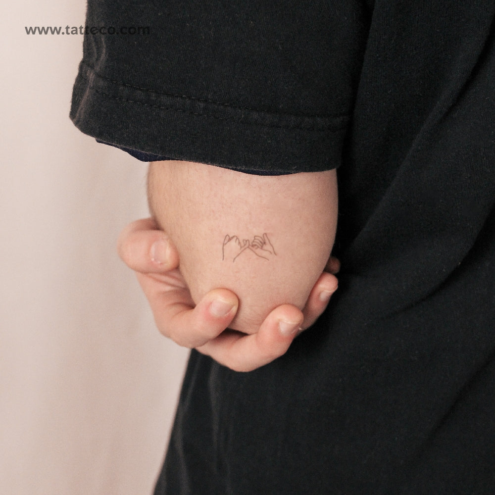 Small Pinky Promise Semi-Permanent Tattoo - Set of 2