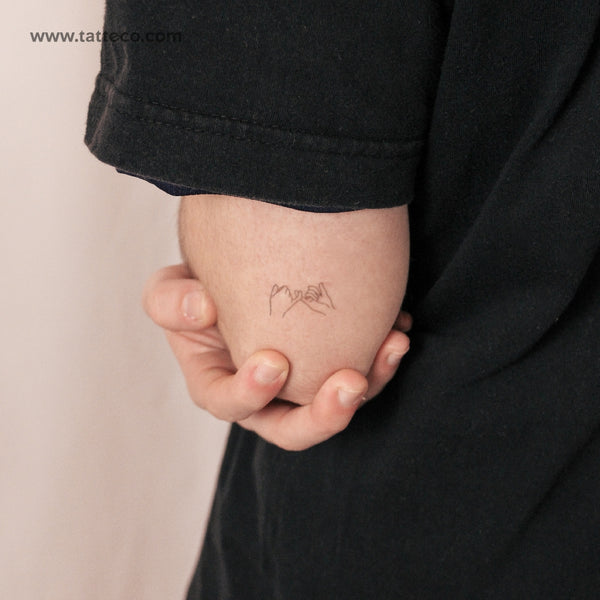 Small Pinky Promise Semi-Permanent Tattoo - Set of 2