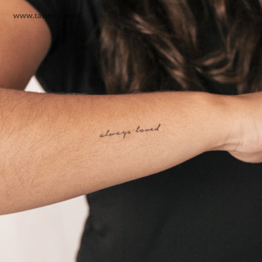 Tatuaje temporal de 2 semanas Always Loved - Juego de 2
