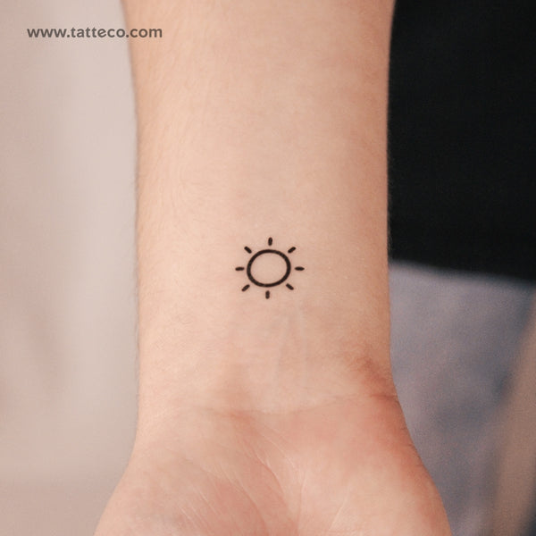 Minimalist Sun Semi-Permanent Tattoo - Set of 2
