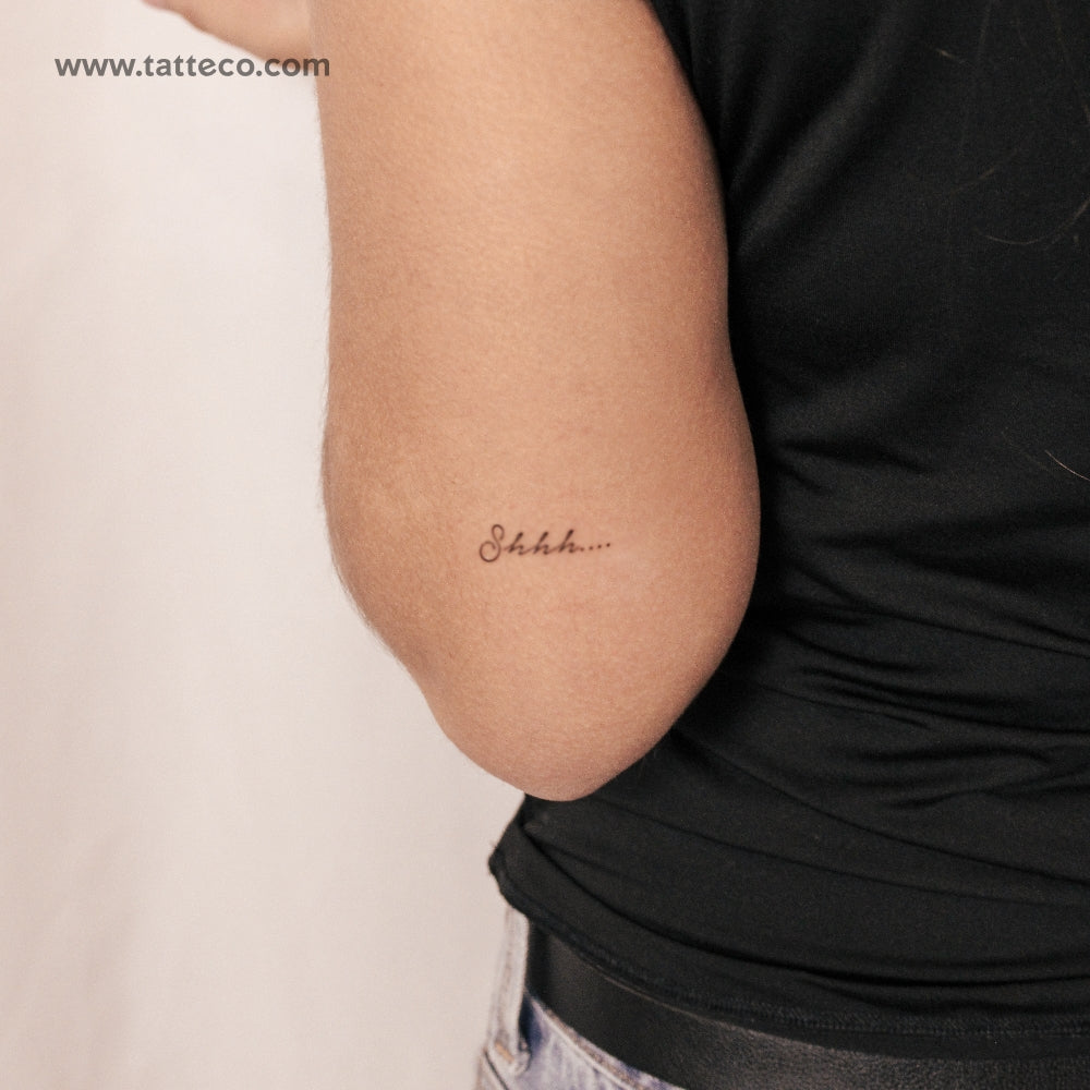 Shhh.... Semi-Permanent Tattoo - Set of 2
