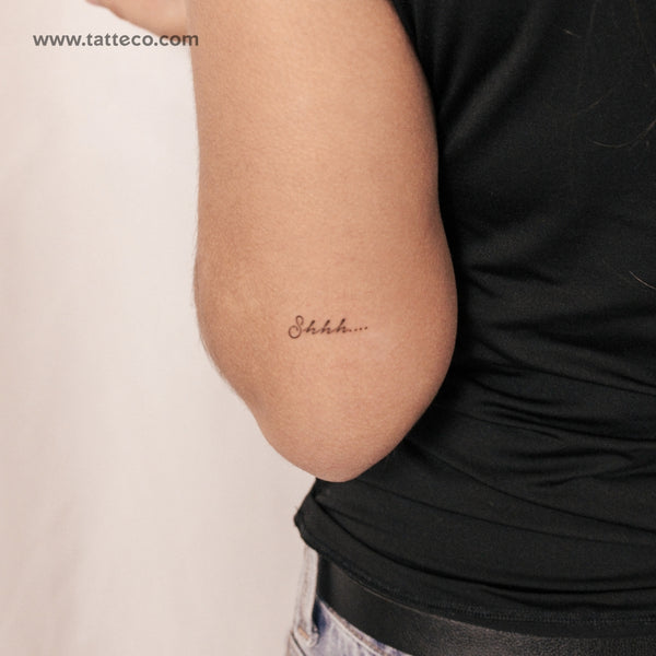 Shhh.... Semi-Permanent Tattoo - Set of 2