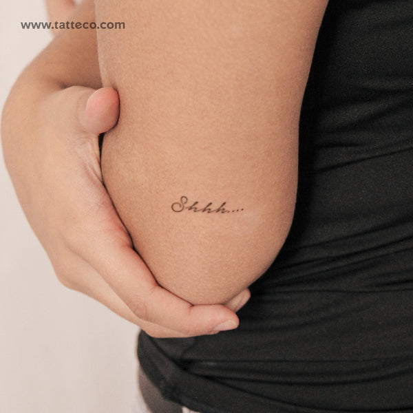 Shhh.... Semi-Permanent Tattoo - Set of 2