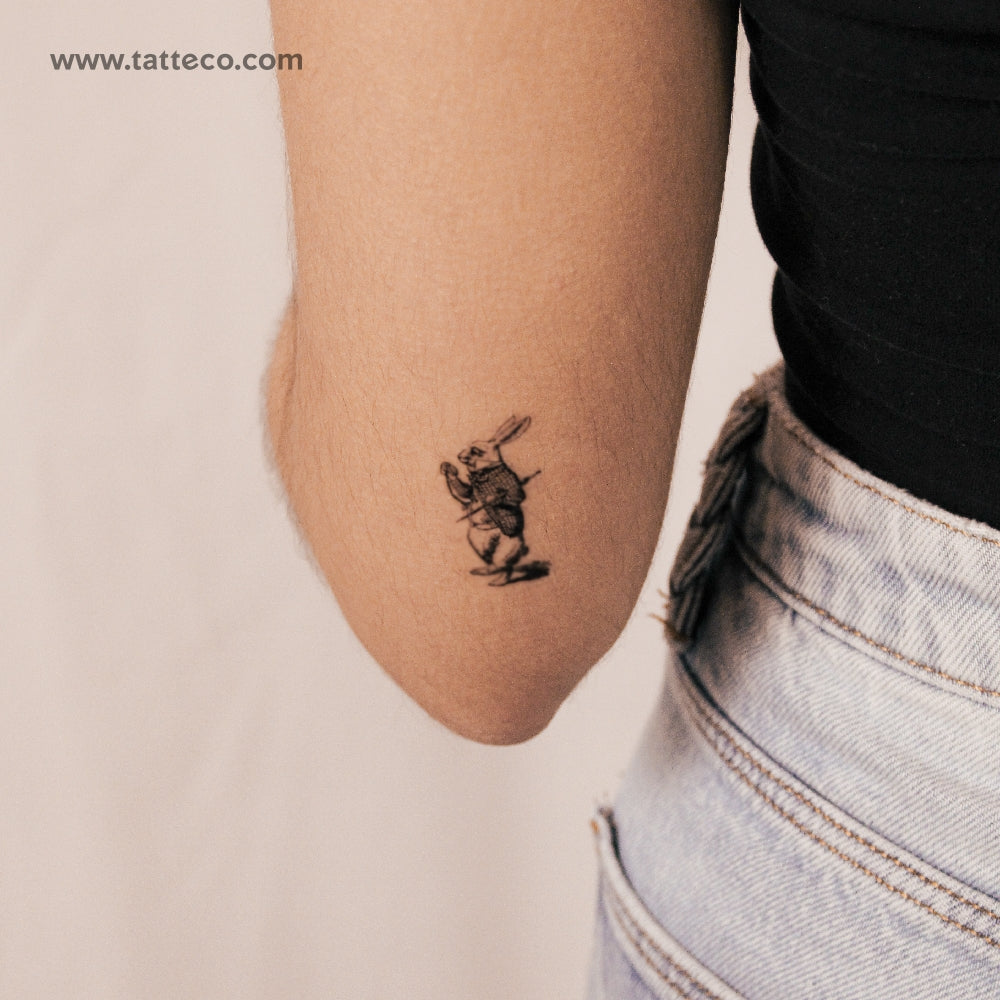 White Rabbit Semi-Permanent Tattoo - Set of 2