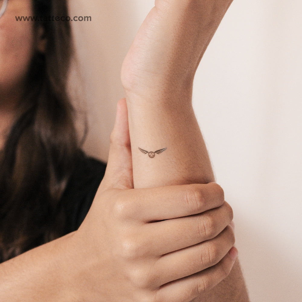 Tatuaje semipermanente de Snitch Dorada - Juego de 2