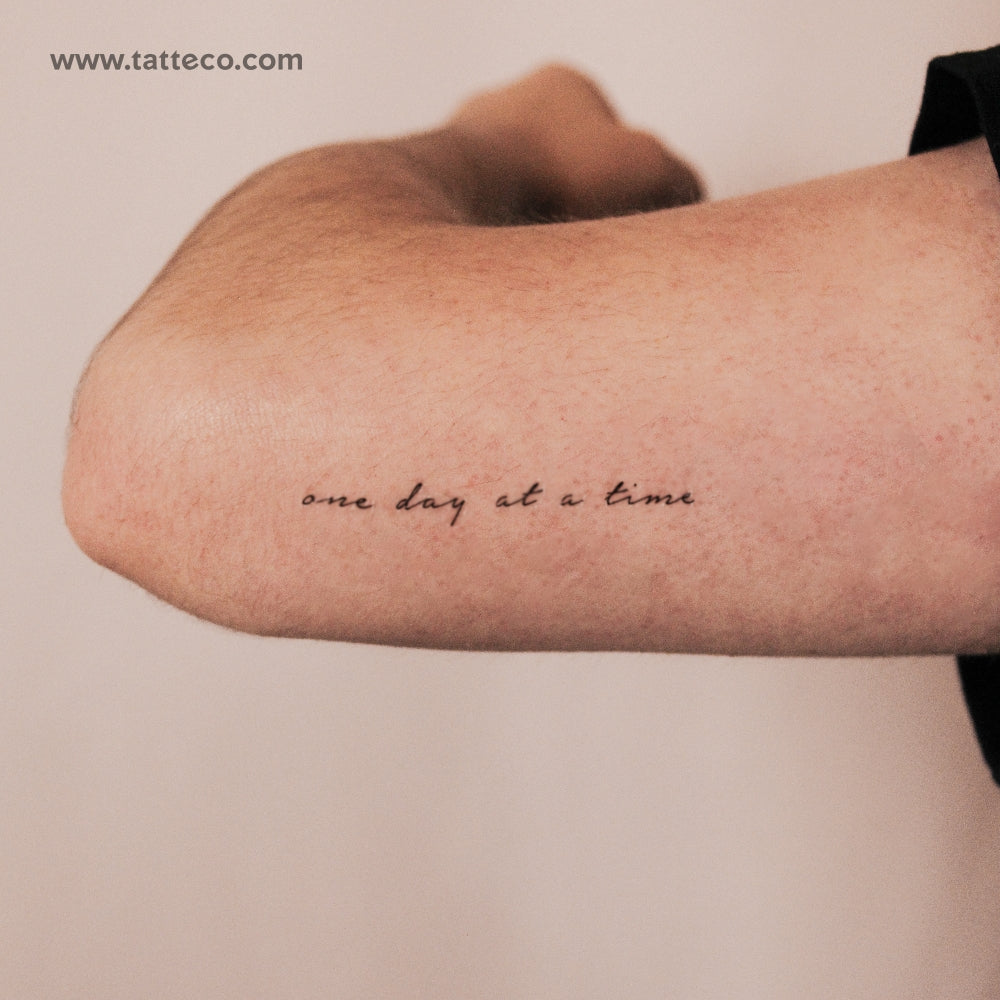 One Day At A Time Semi-Permanent Tattoo - Set of 2