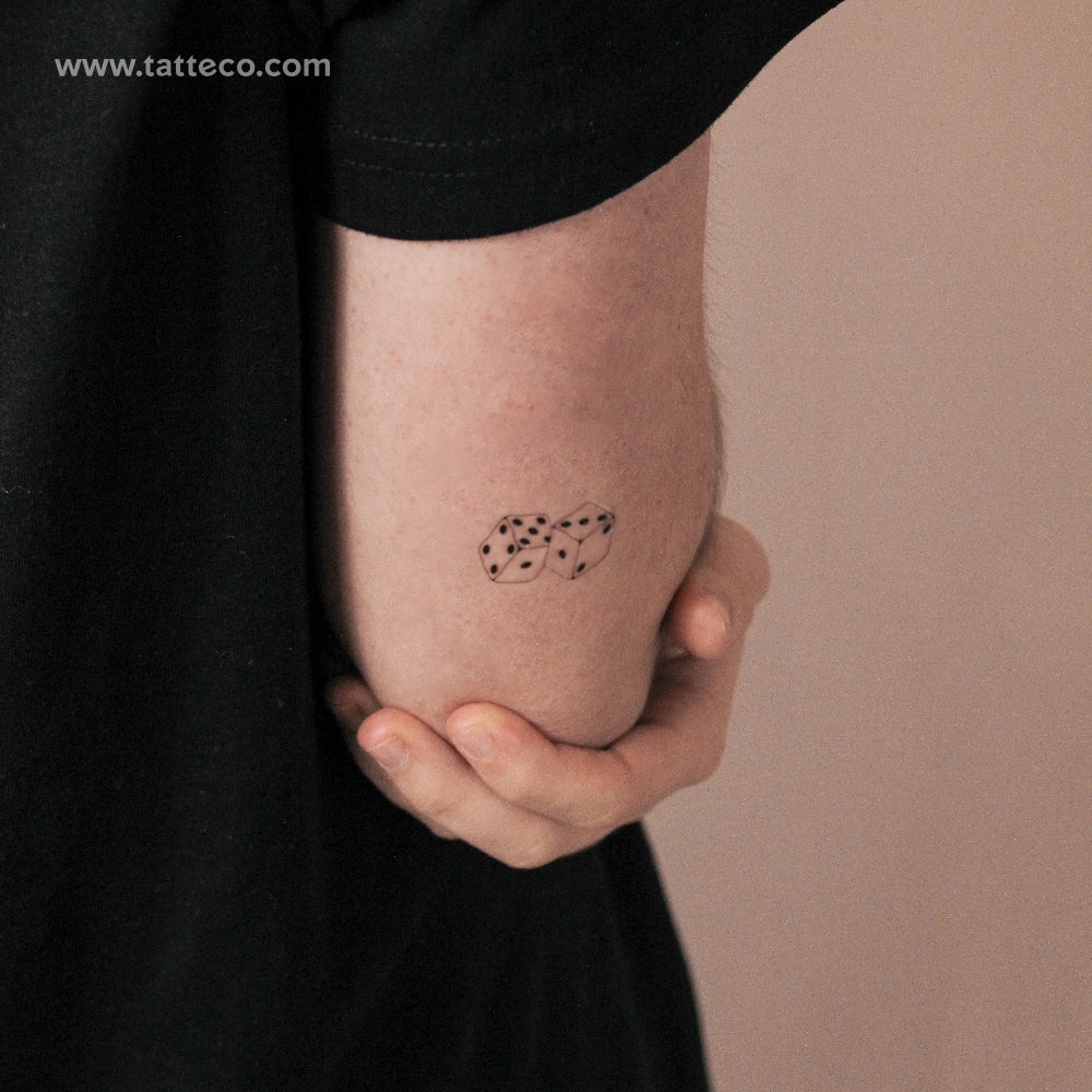 Dice Semi-Permanent Tattoo - Set of 2