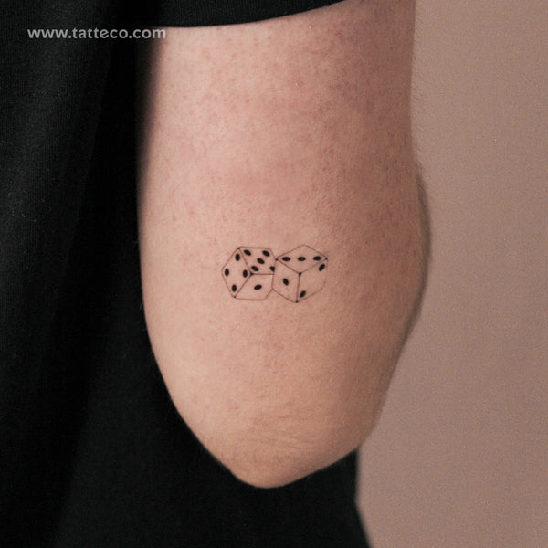 Dice Semi-Permanent Tattoo - Set of 2