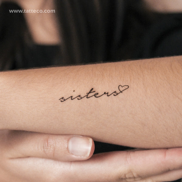 Sisters Love Semi-Permanent Tattoo - Set of 2