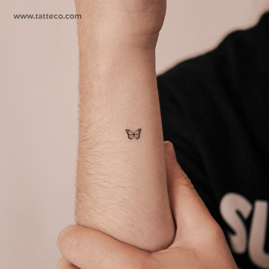 Tatuaje semipermanente de mariposa tigre diminuta (juego de 2)
