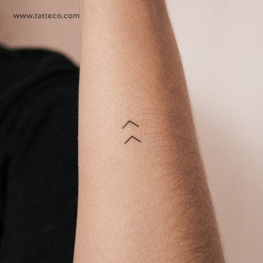 Tatuaje semipermanente de flecha minimalista de Hailey (juego de 2)