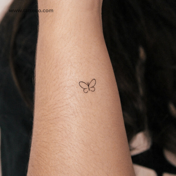 Minimal Butterfly Semi-Permanent Tattoo - Set of 2
