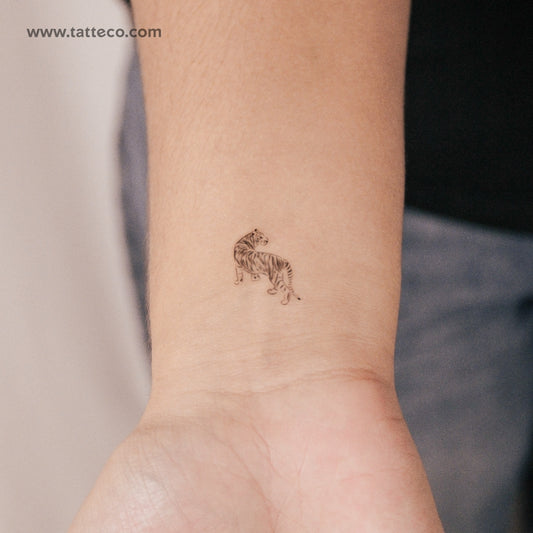 Tatuaje semipermanente de tigre - Juego de 2