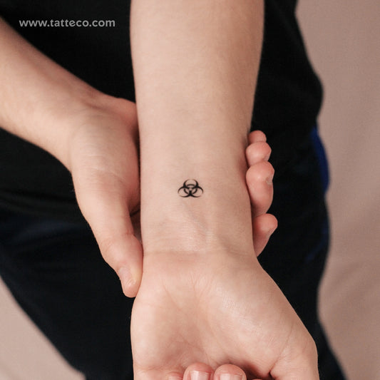 Tatuaje semipermanente de riesgo biológico - Juego de 2