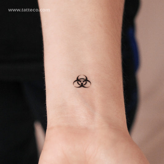 Tatuaje semipermanente de riesgo biológico - Juego de 2