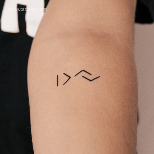 Tatuaje semipermanente "Soy más grande que los altos y bajos" (juego de 2)