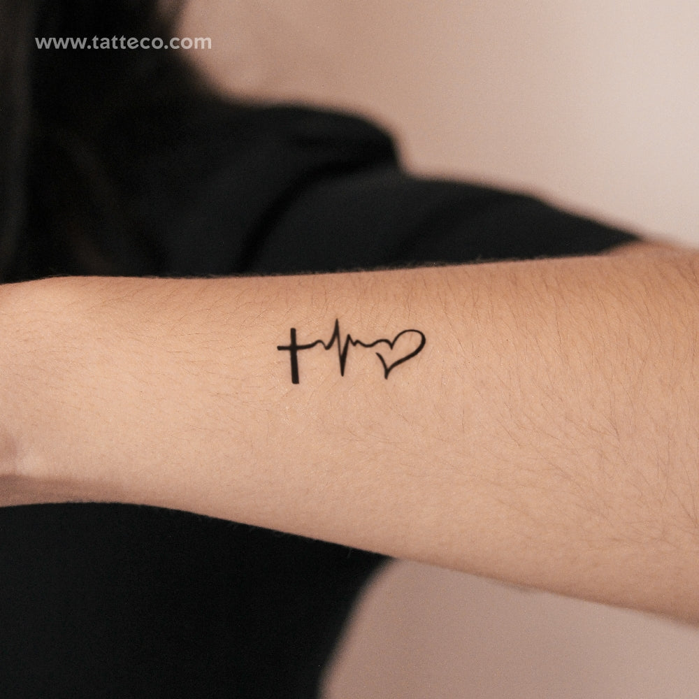 Small Faith Hope Love Semi-Permanent Tattoo - Set of 2