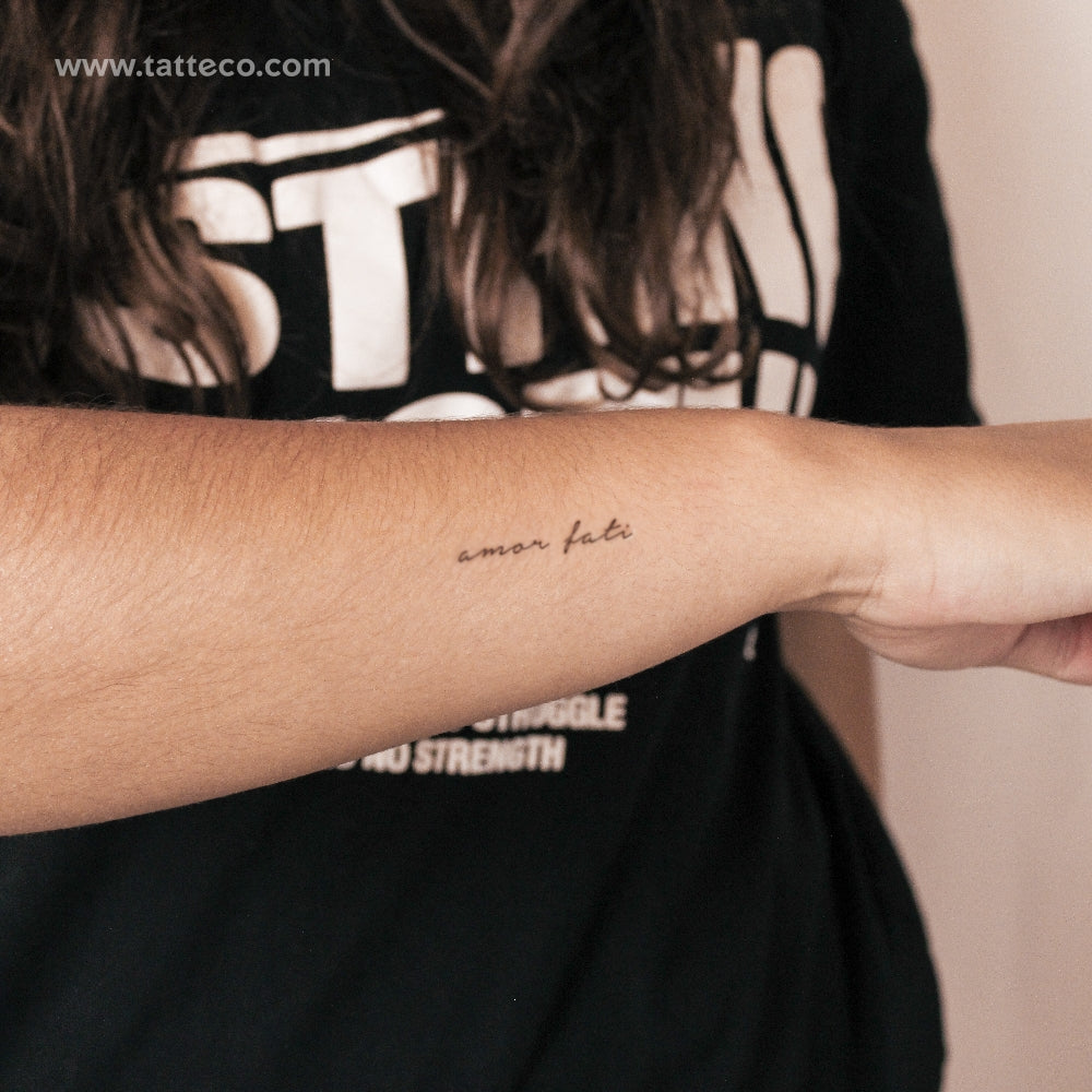 Amor Fati Semi-Permanent Tattoo - Set of 2