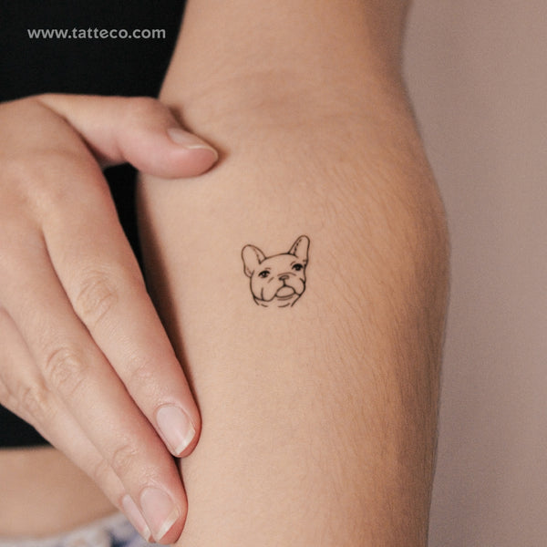 Little French Bulldog Semi-Permanent Tattoo - Set of 2