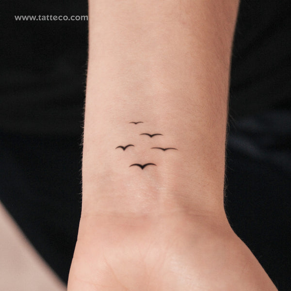 Flying Sea Birds Semi-Permanent Tattoo - Set of 2