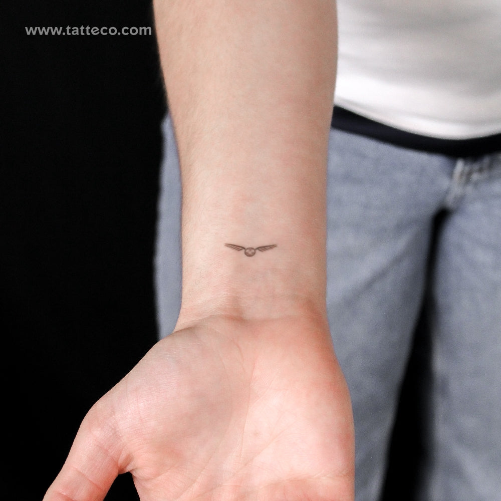 Tatuaje semipermanente de Snitch Dorada - Juego de 2