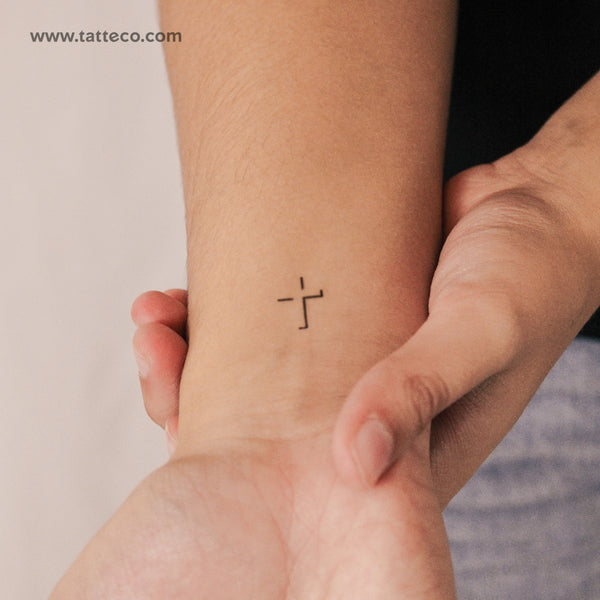 Cross Shadow Semi-Permanent Tattoo - Set of 2