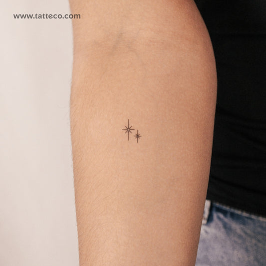 Tatuaje semipermanente de pareja de la Estrella del Norte (juego de 2)
