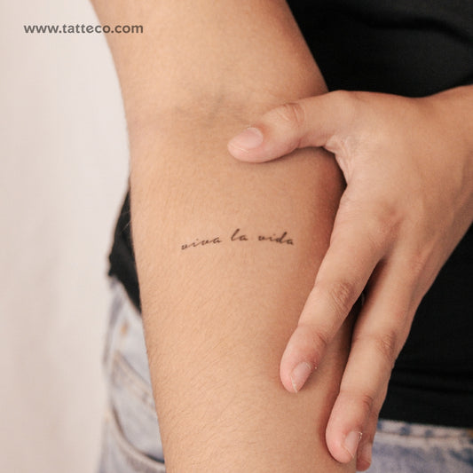 Tatuaje semipermanente Viva La Vida - Juego de 2