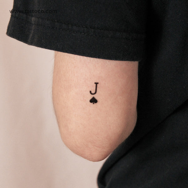 Jack Of Spades Semi-Permanent Tattoo - Set of 2
