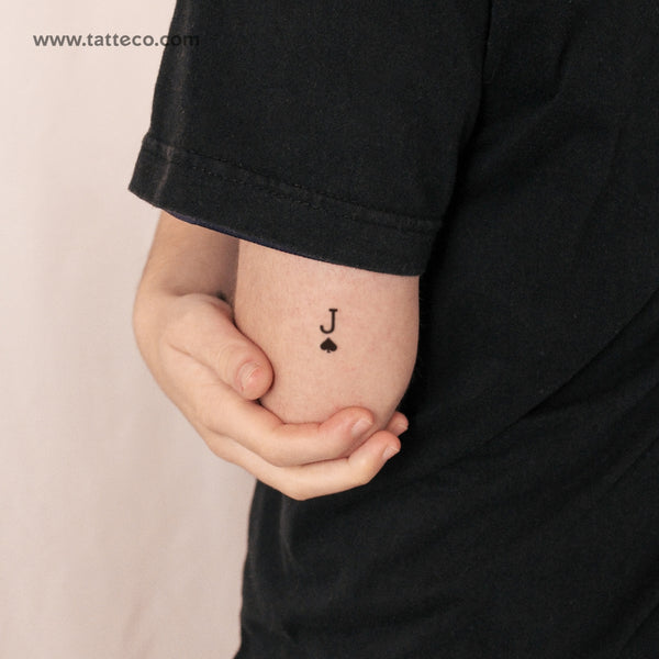 Jack Of Spades Semi-Permanent Tattoo - Set of 2
