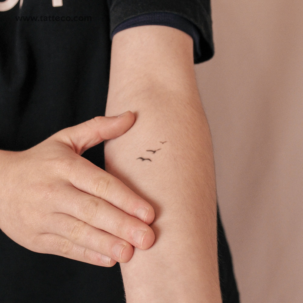 Three Birds Semi-Permanent Tattoo - Set of 2