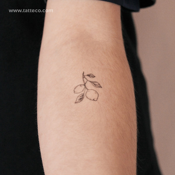 Lemon Branch Semi-Permanent Tattoo - Set of 2