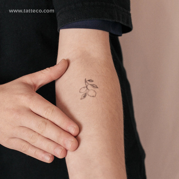 Lemon Branch Semi-Permanent Tattoo - Set of 2